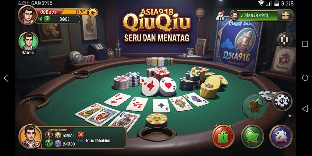 Tampilan gameplay QiuQiu yang seru dan menarik.