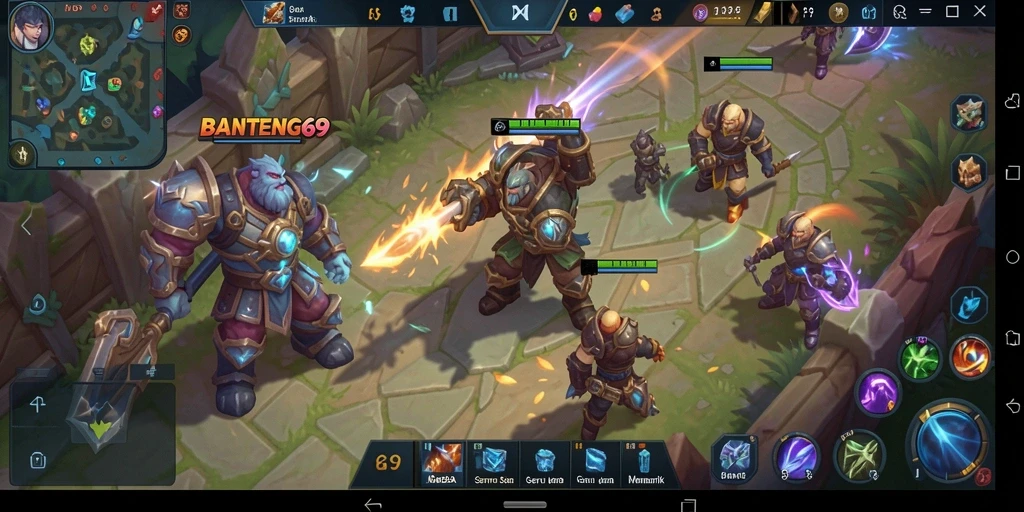 Gameplay BANTENG69 yang mendebarkan dalam pertempuran MOBA.