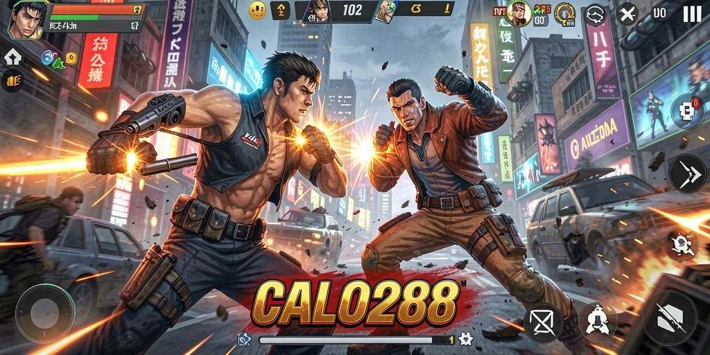 Screenshot utama CALO288 menunjukkan gameplay aksi yang mendebarkan.