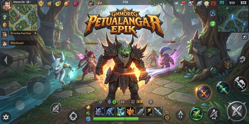 Tampilan gameplay seru dalam dunia FO8 yang menakjubkan.