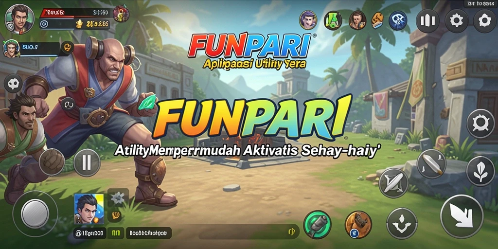 Tampilan antarmuka pengguna aplikasi FUNPARI yang praktis.