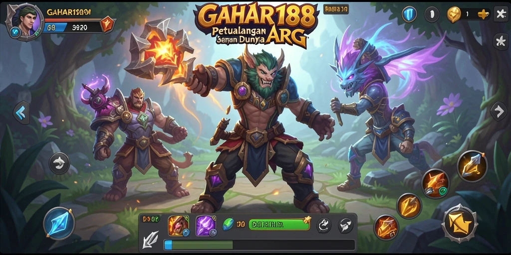 Tampilan gameplay GAHAR188 yang penuh aksi dan petualangan.