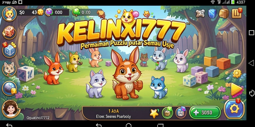 Tampilan gameplay Puzzle KELINCI777 yang menantang dan seru.
