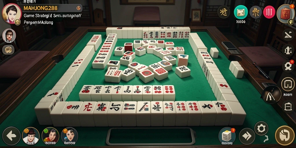 Tampilan menarik dari gameplay <strong>MAHJONG288</strong> yang menggambarkan elemen strategis.