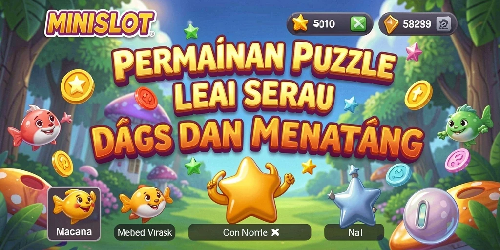 Tampilan gameplay MINISLOT dengan teka-teki seru dan grafis menarik.