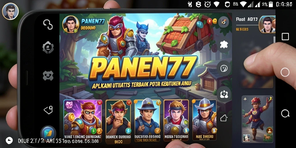 Tampilan antarmuka utama PANEN77 yang sederhana dan efisien.