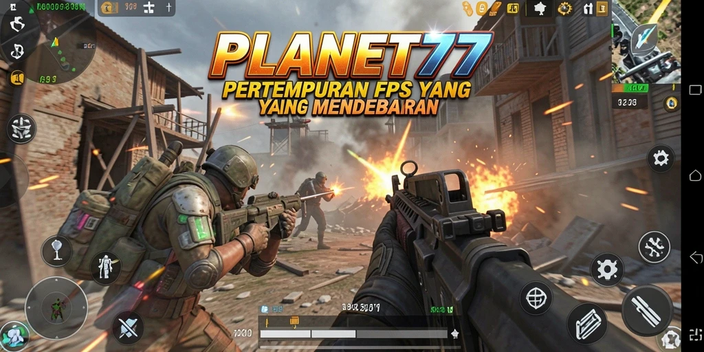 Tampilan seru dari gameplay PLANET77 yang mendebarkan.