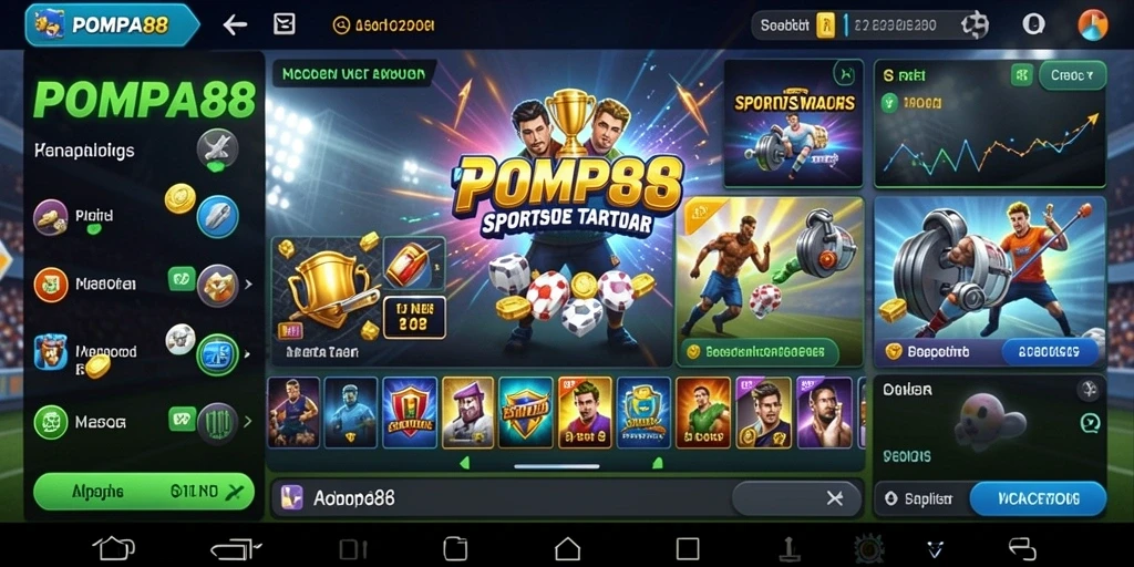 Tampilan menarik dari gameplay taruhan di POMPA88.
