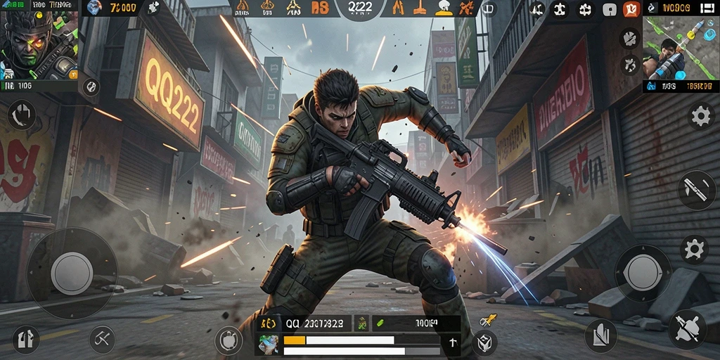 Screenshot gameplay <strong>QQ222</strong> yang menegangkan di medan perang.
