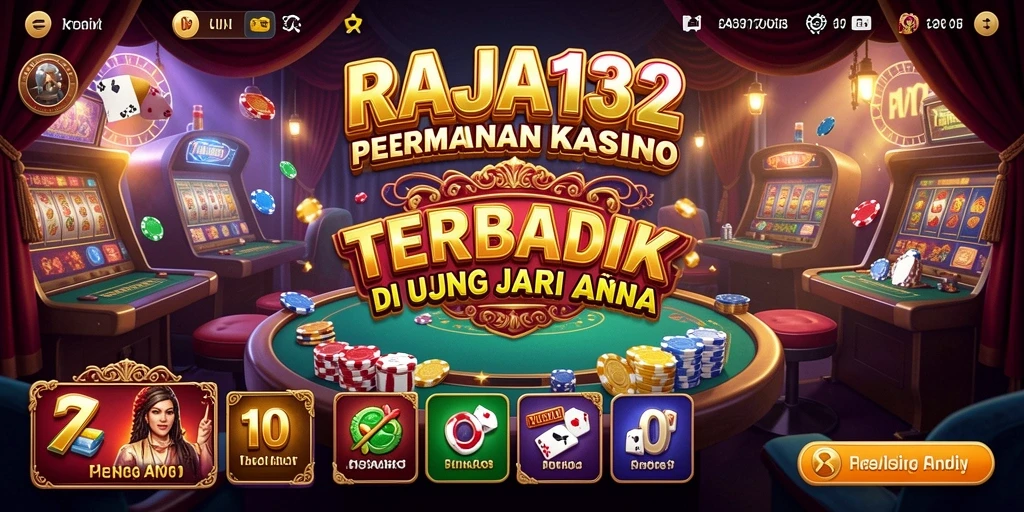 Tampilan permainan kasino yang seru di RAJA132.