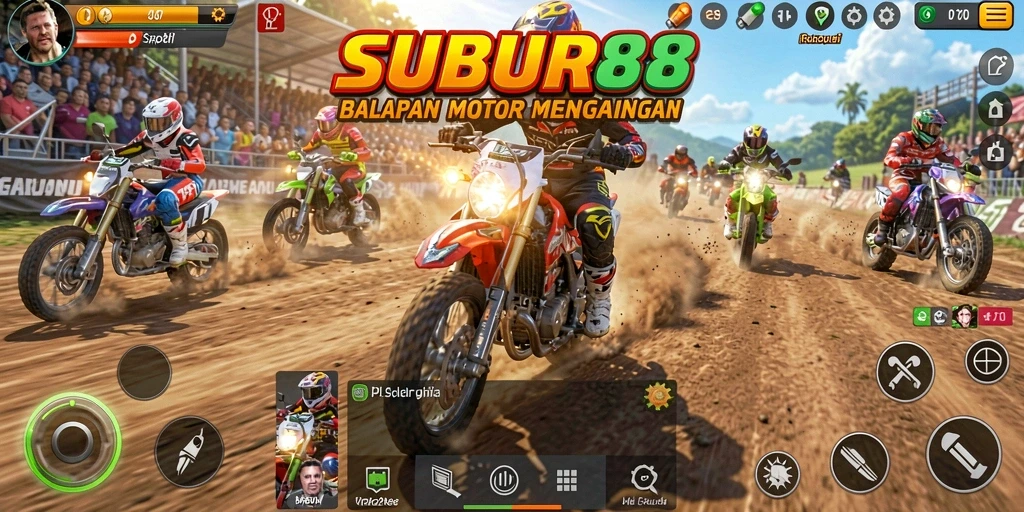 Gameplay seru balapan motor di SUBUR88.