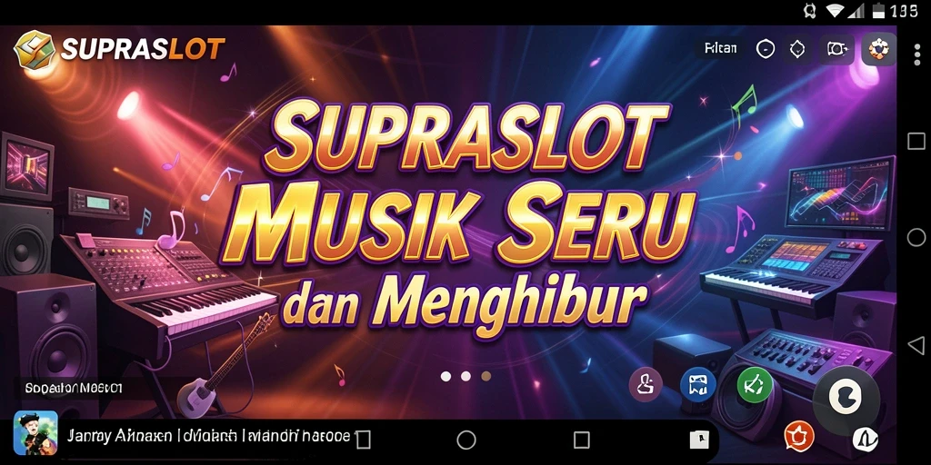Tampilan gameplay menarik dari SUPRASLOT dengan alunan musik.