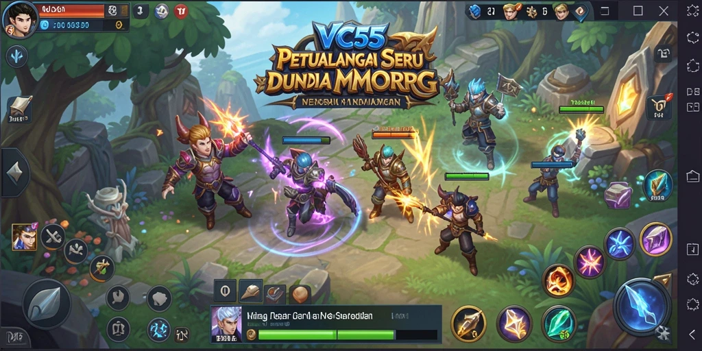 Menampilkan gameplay seru dan interaksi pemain di VC55.