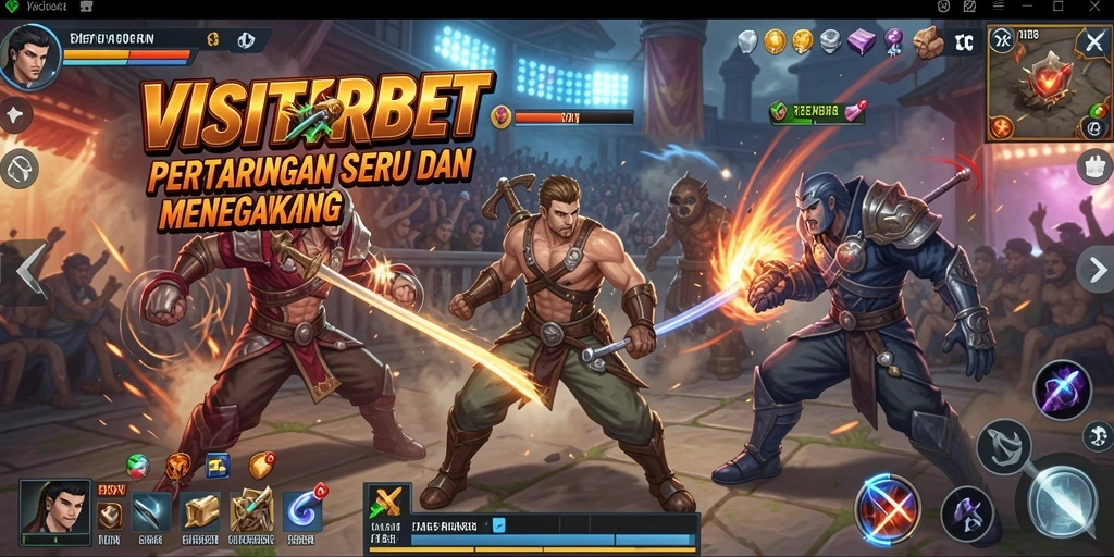 Tampilan gameplay pertarungan yang mengesankan dan seru.