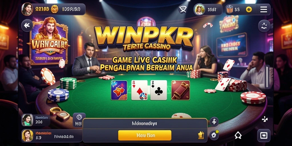 Tampilan gameplay Live Casino yang mendebarkan di WINPKR.